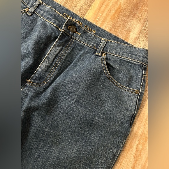 Charter Club Blue Straight Leg Jeans, Size 12 - Picture 7 of 12